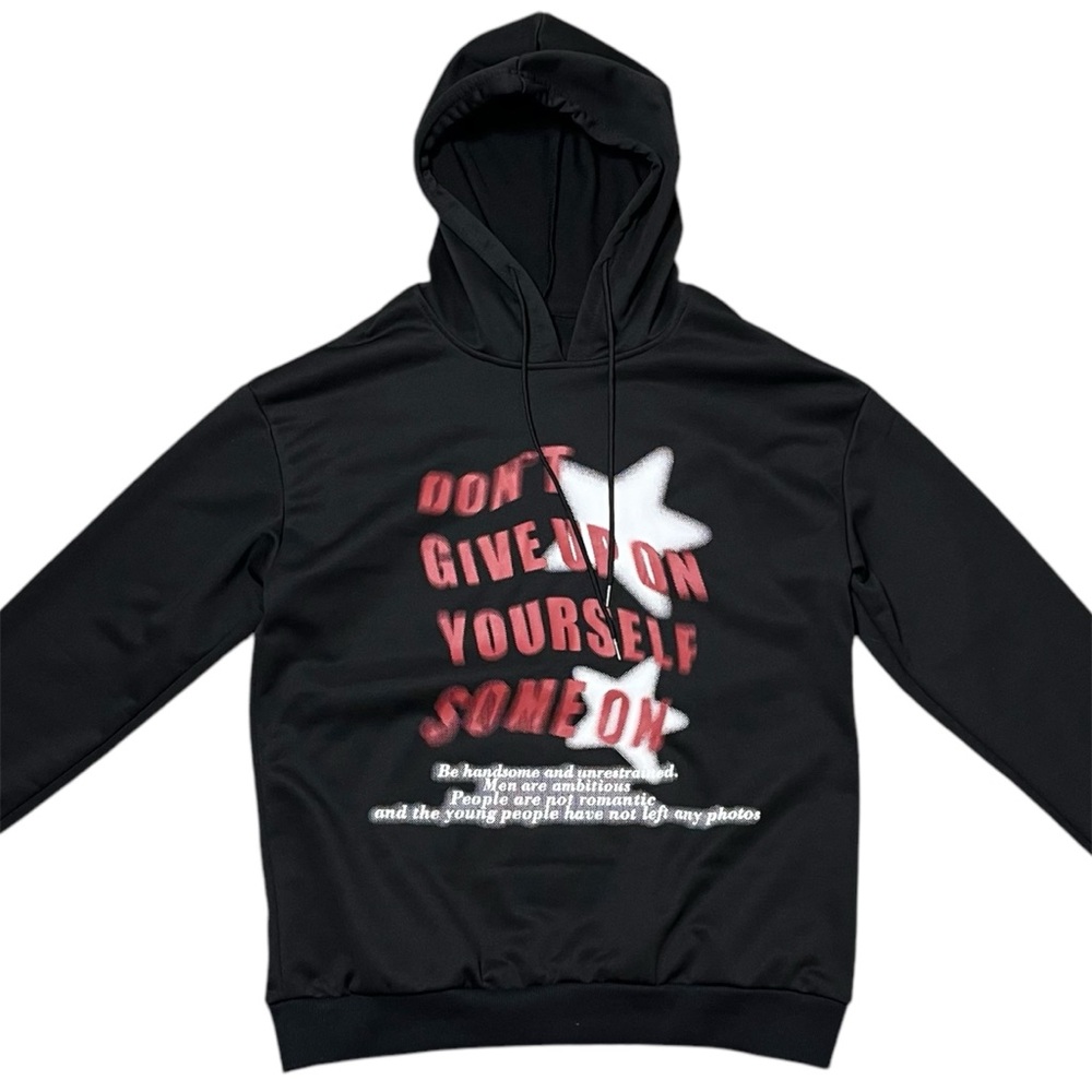 Black and graphic hoodie